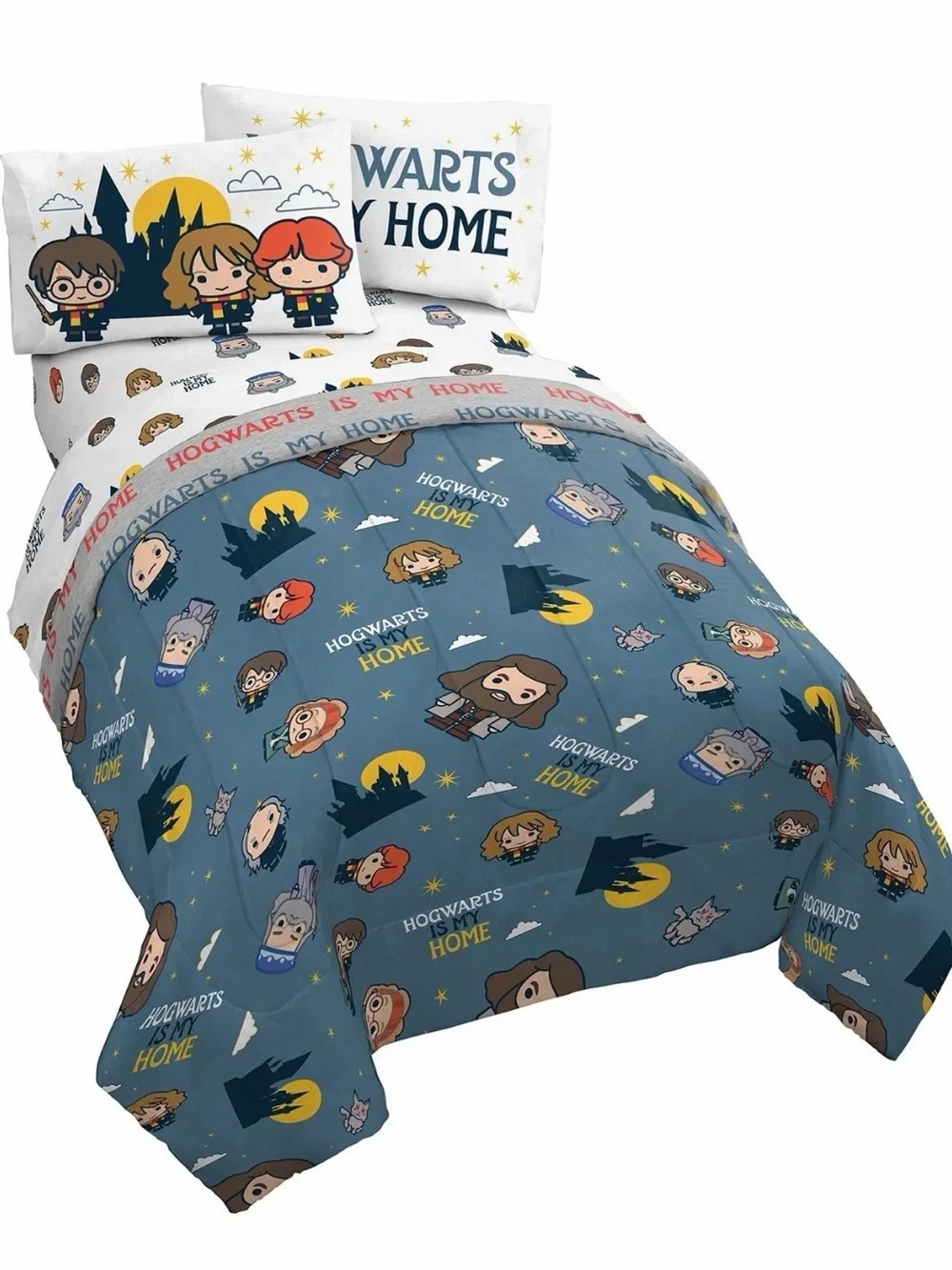 Harry Potter - Hogwarts is My Home - Five (5) Piece Full Bed Set